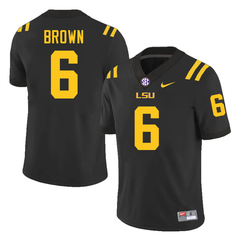 #6 Barion Brown LSU Tigers Jersey,Louisiana State University Tigers Football Jersey-Black